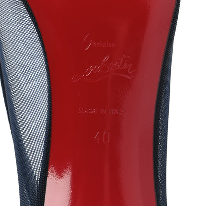 Christian Louboutin Veau Velours Rete Galativi 100 Pumps 40 Navy 6 of 8