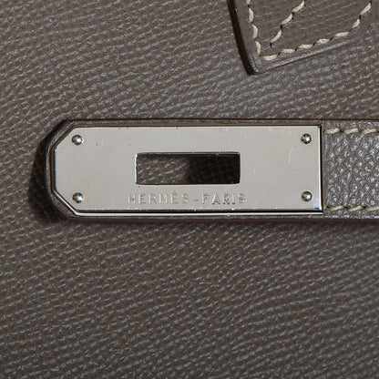 Hermes Epsom Candy Birkin 35 Etain Bleu Thalassa 17 of 23