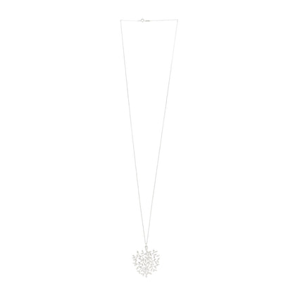 Tiffany Sterling Silver Paloma Picasso Olive Leaf Heart Branch Pendant Necklace 3 of 5