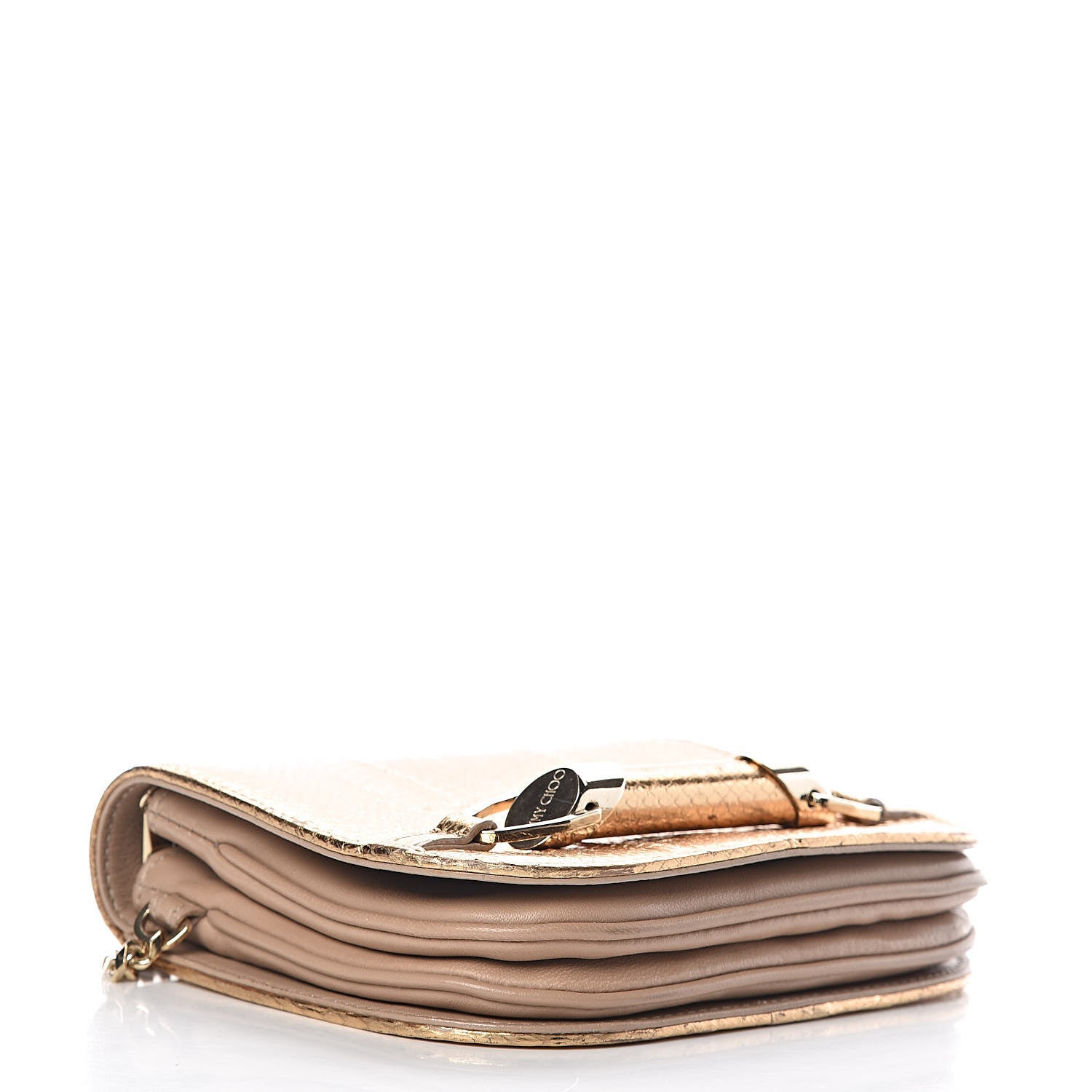 Jimmy Choo Metallic Elaphe Zadie Crossbody Bag Gold 4 of 11