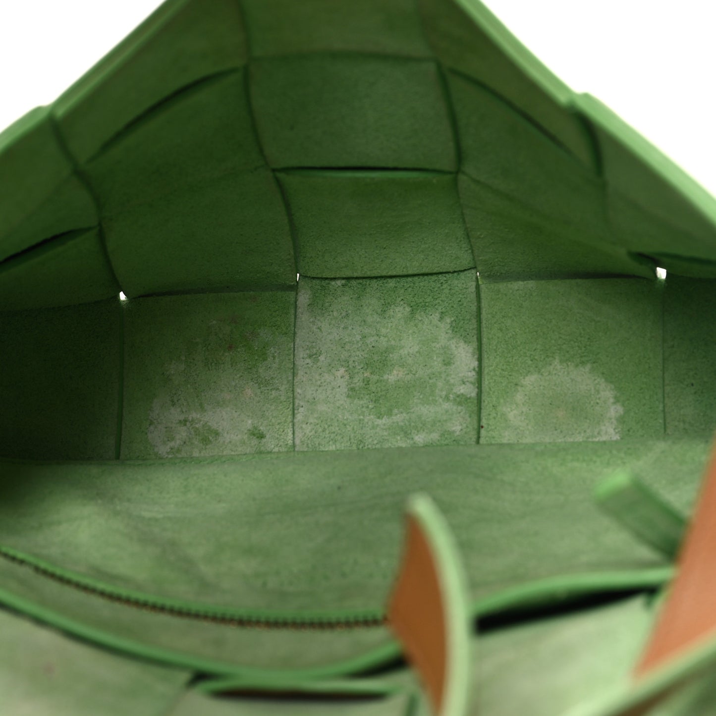 Buffalo Maxi Intrecciato Cassette Bicolor Crossbody Bag Caramel Pistachio