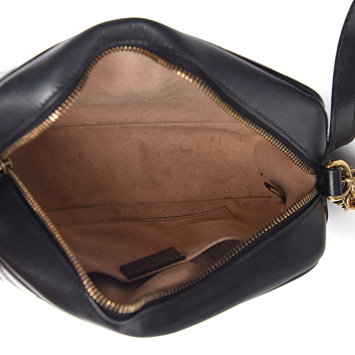 Gucci Calfskin Matelasse Small GG Marmont Chain Shoulder Bag Black 5 of 13