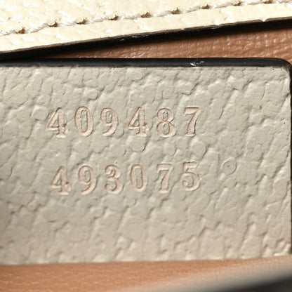 Gucci GG Supreme Monogram Berry Textured Dollar Calfskin Small Padlock Shoulder Bag Beige Ebony Light Copper Mystic White 7 of 10