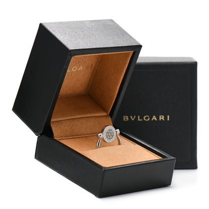 Bulgari 18K White Gold Diamond Black Onyx Bvlgari Bvlgari Flip Ring 52 6 8 of 8