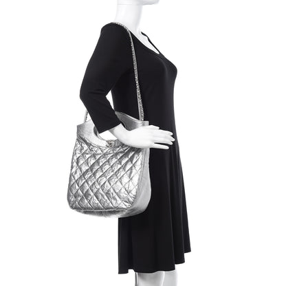 Chanel Metallic Crumpled Calfskin Small 31 Shopping Bag Silver 2 of 9