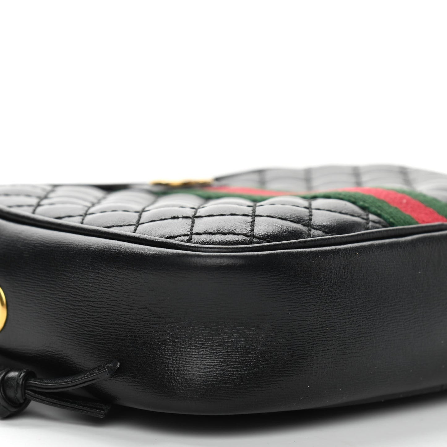 Calfskin Trapuntata Web Mini GG Shoulder Bag Black