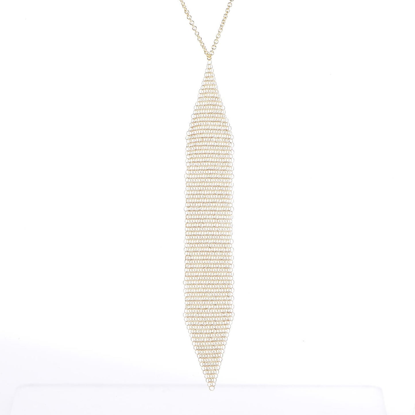 18K Yellow Gold Elsa Peretti Mesh Pendant Necklace
