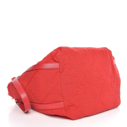 Chanel Canvas Small Double Face Shopping Tote Red 7 of 10