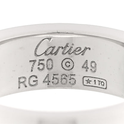 Cartier 18K White Gold 3 Diamond 5.5mm LOVE Ring 49 5 4 of 4