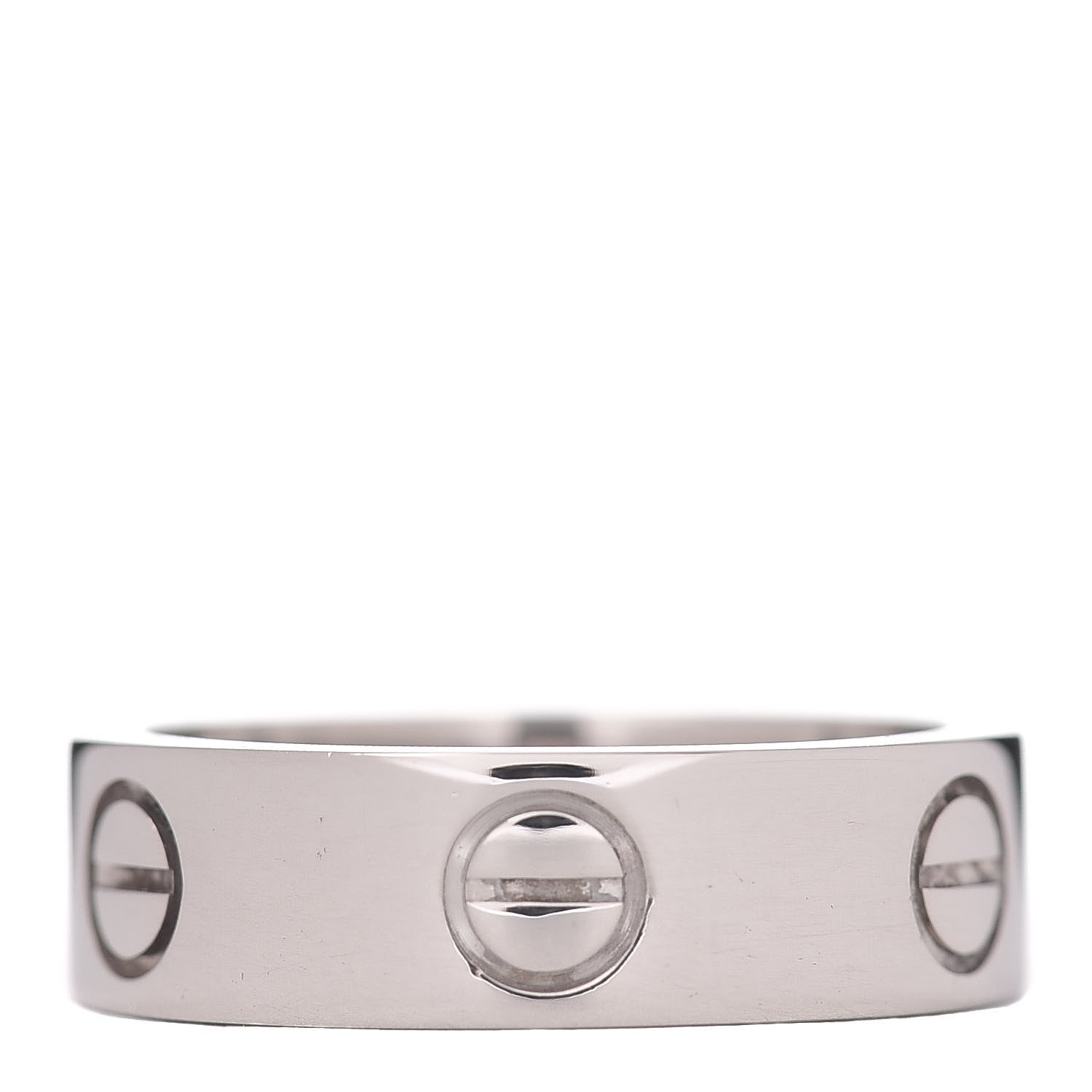 Cartier 18K White Gold 5.5mm LOVE Ring 51 5.75 3 of 4