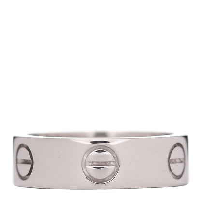 Cartier 18K White Gold 5.5mm LOVE Ring 51 5.75 3 of 4
