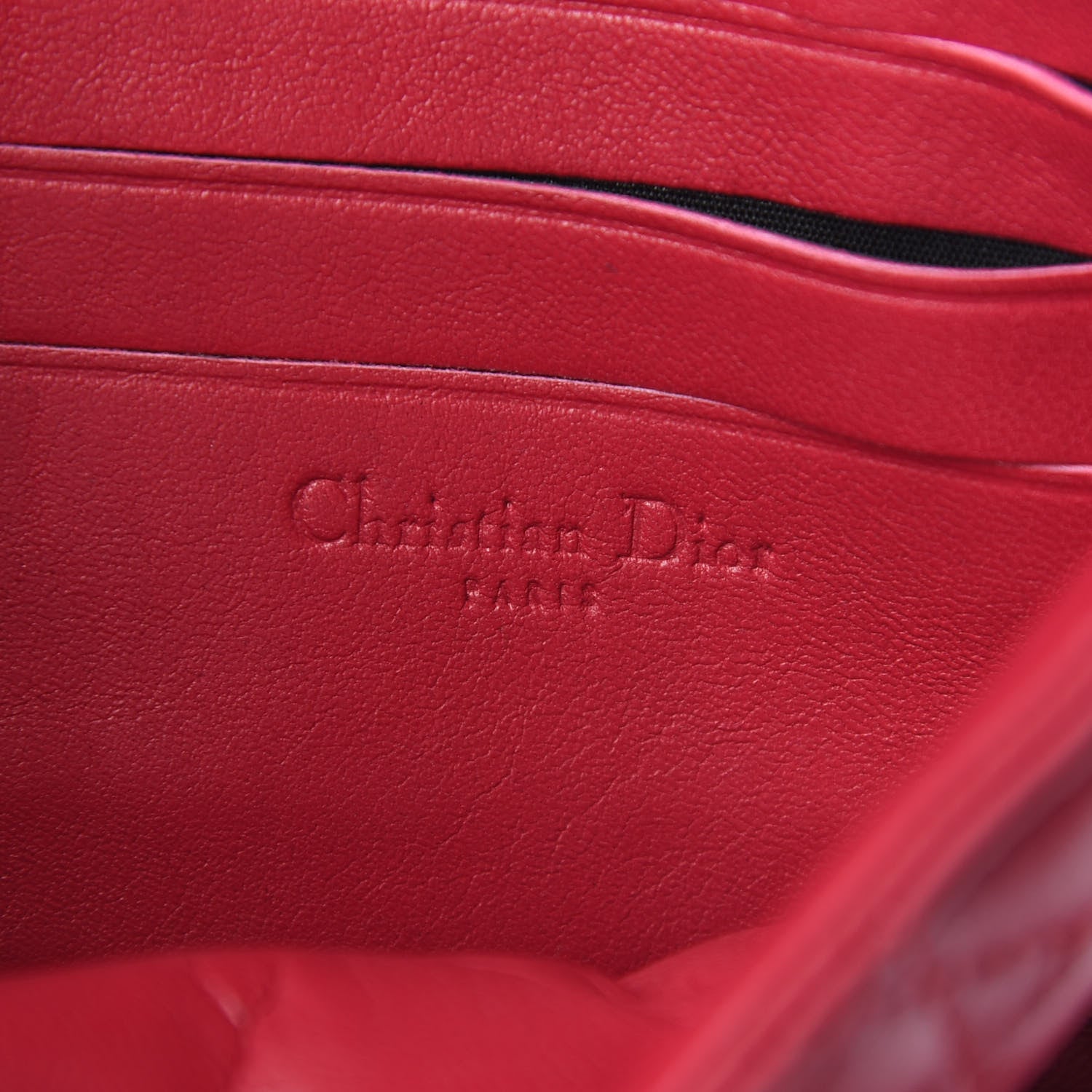 Christian Dior Lambskin Cannage Miss Dior Promenade Pouch Fuchsia 6 of 9