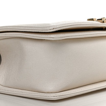 Chanel Caviar Quilted Medium Boy Flap White 8 of 10