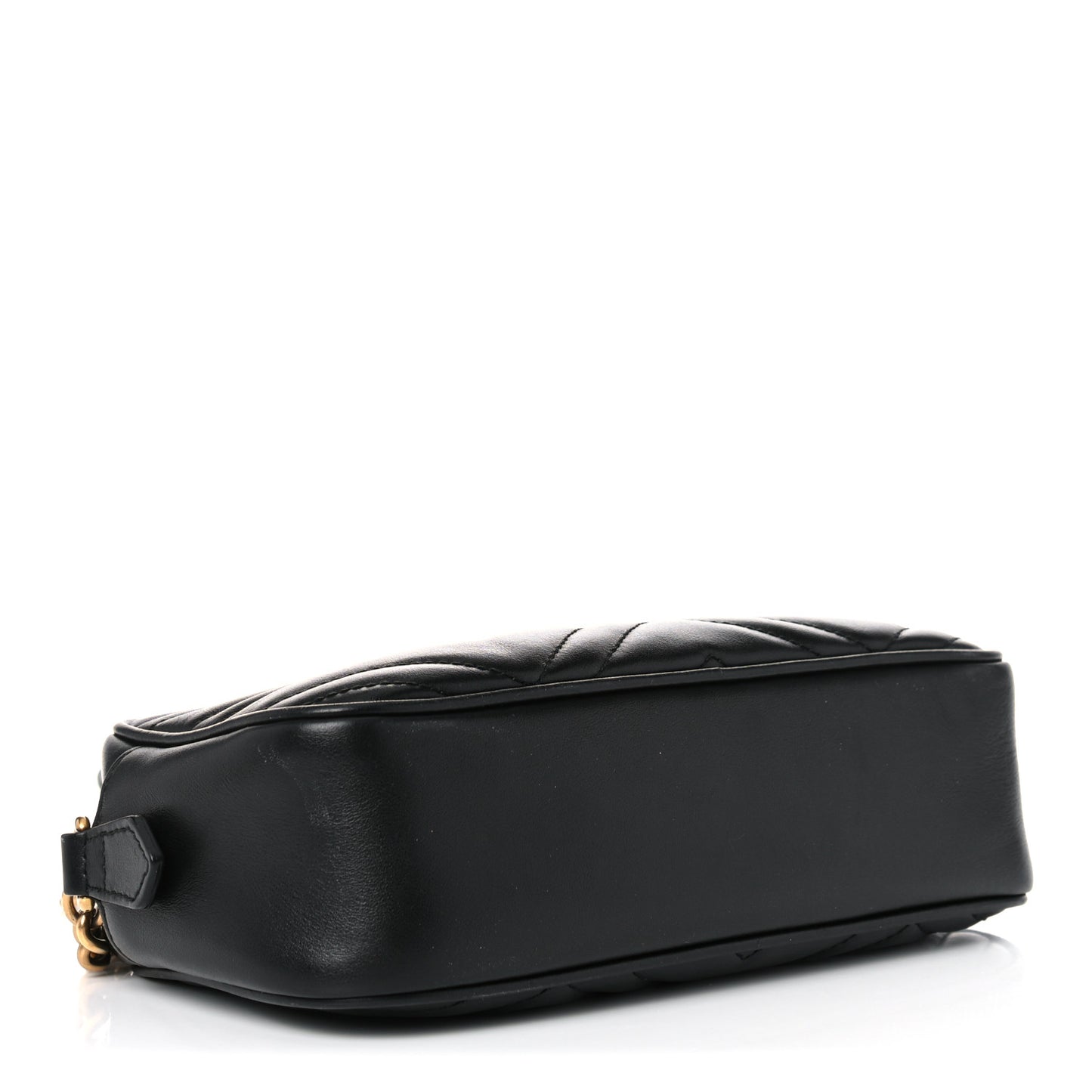 Calfskin Matelasse Small GG Marmont Chain Shoulder Bag Black