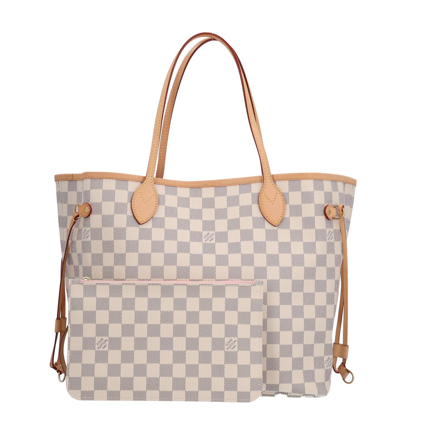Damier Azur Neo Neverfull MM Rose Ballerine