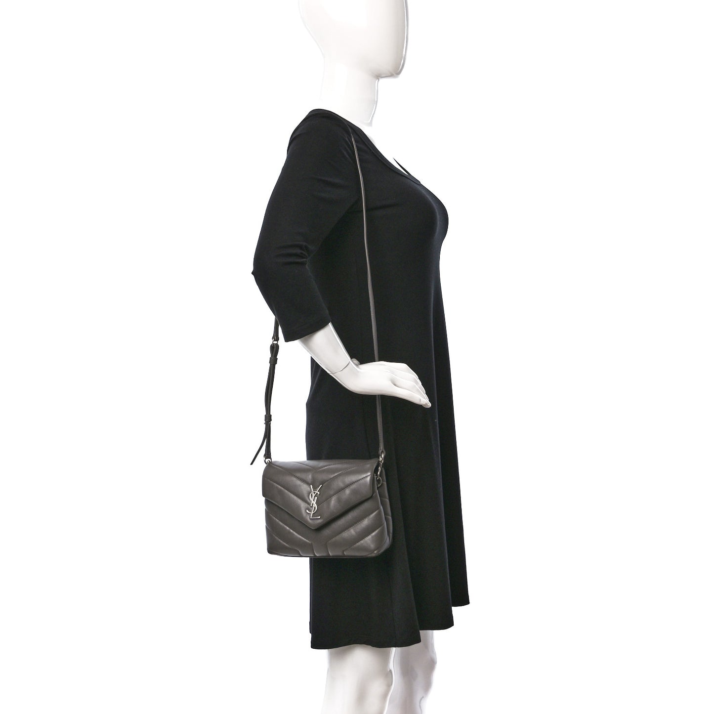 Calfskin Y Quilted Monogram Toy Loulou Crossbody Bag Storm