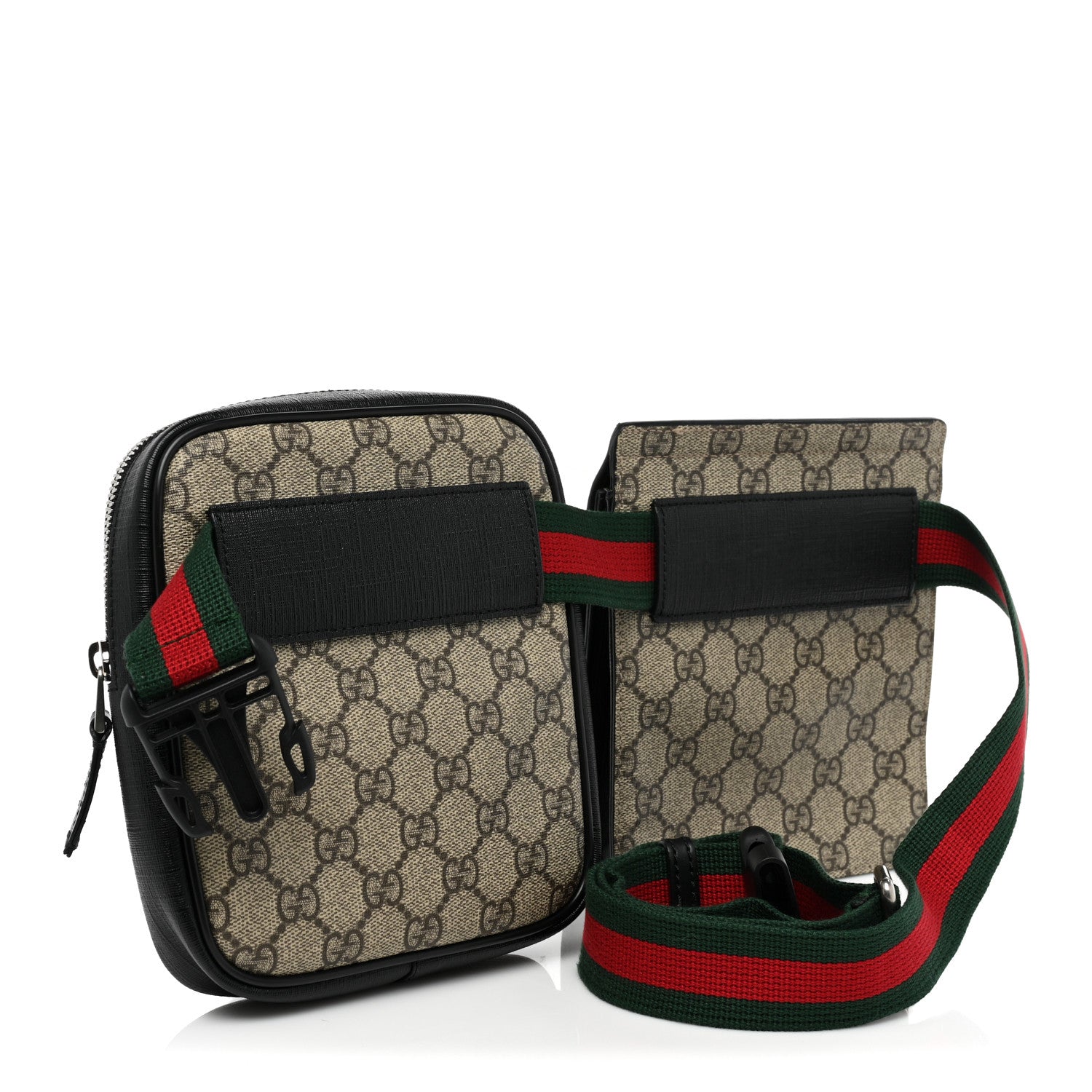 Gucci GG Supreme Monogram Web Belt Bag Black 3 of 11