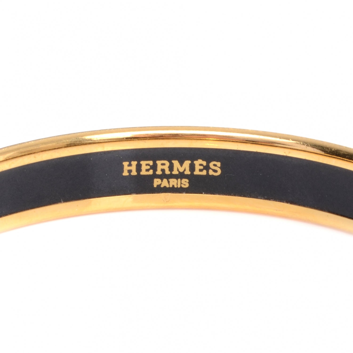 Hermes Narrow Enamel Printed Flowers Bracelet Orange 65 4 of 5