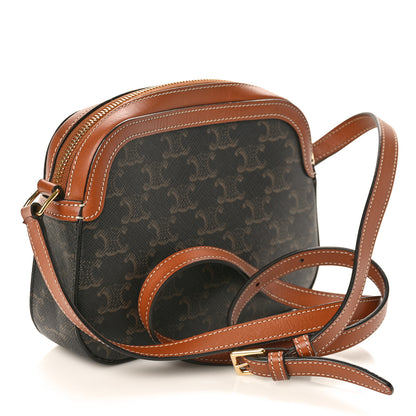 Celine Triomphe Canvas Small Camera Bag Tan 3 of 12