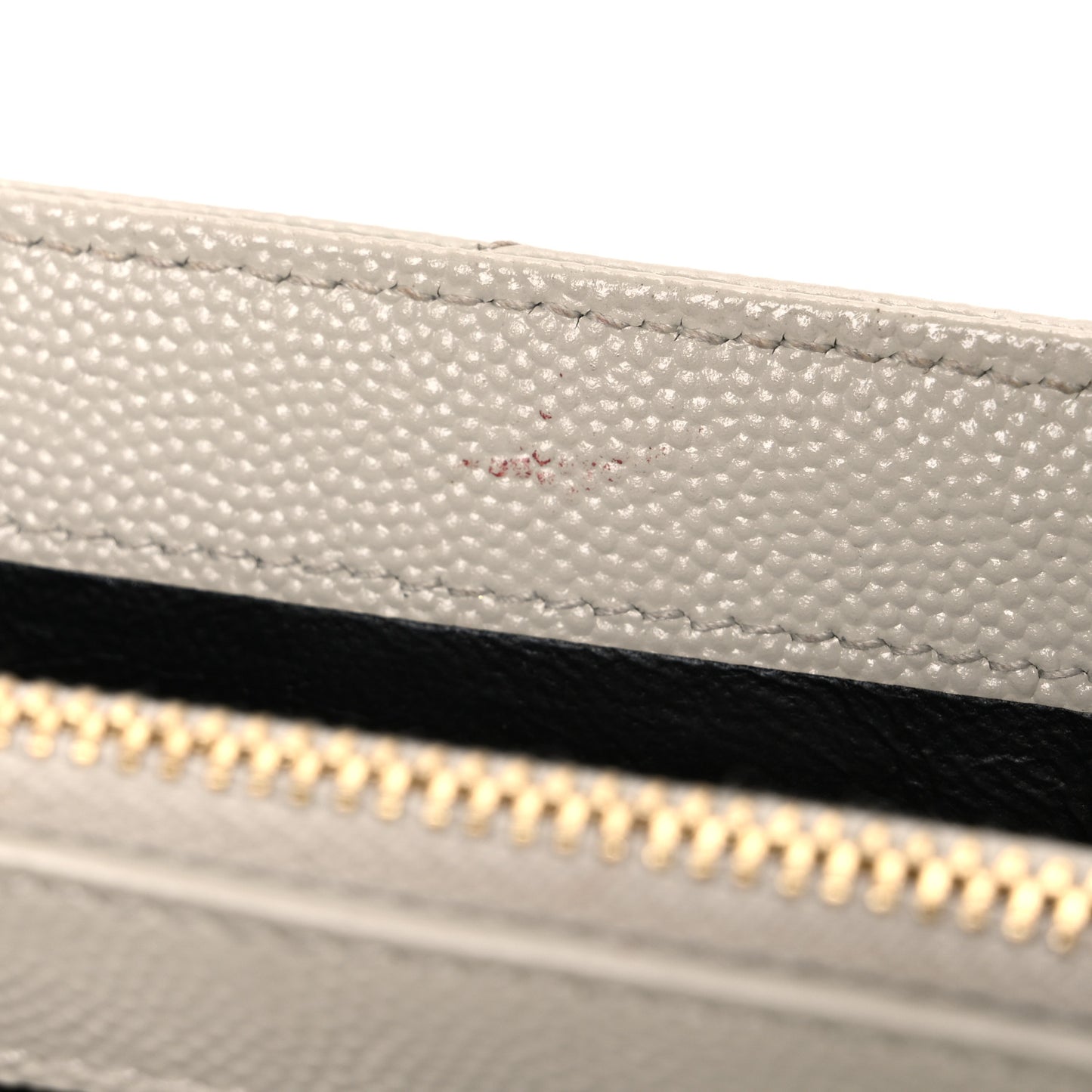 Grain De Poudre Matelasse Chevron Monogram Chain Wallet Blanc Vintage