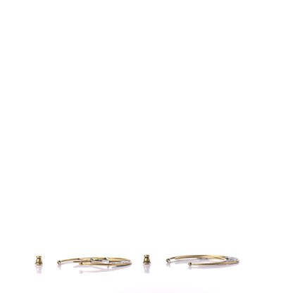 Christian Dior Metal Moon Star J'Adior Asymmetrical Hoop Earrings Gold Palladium 3 of 3