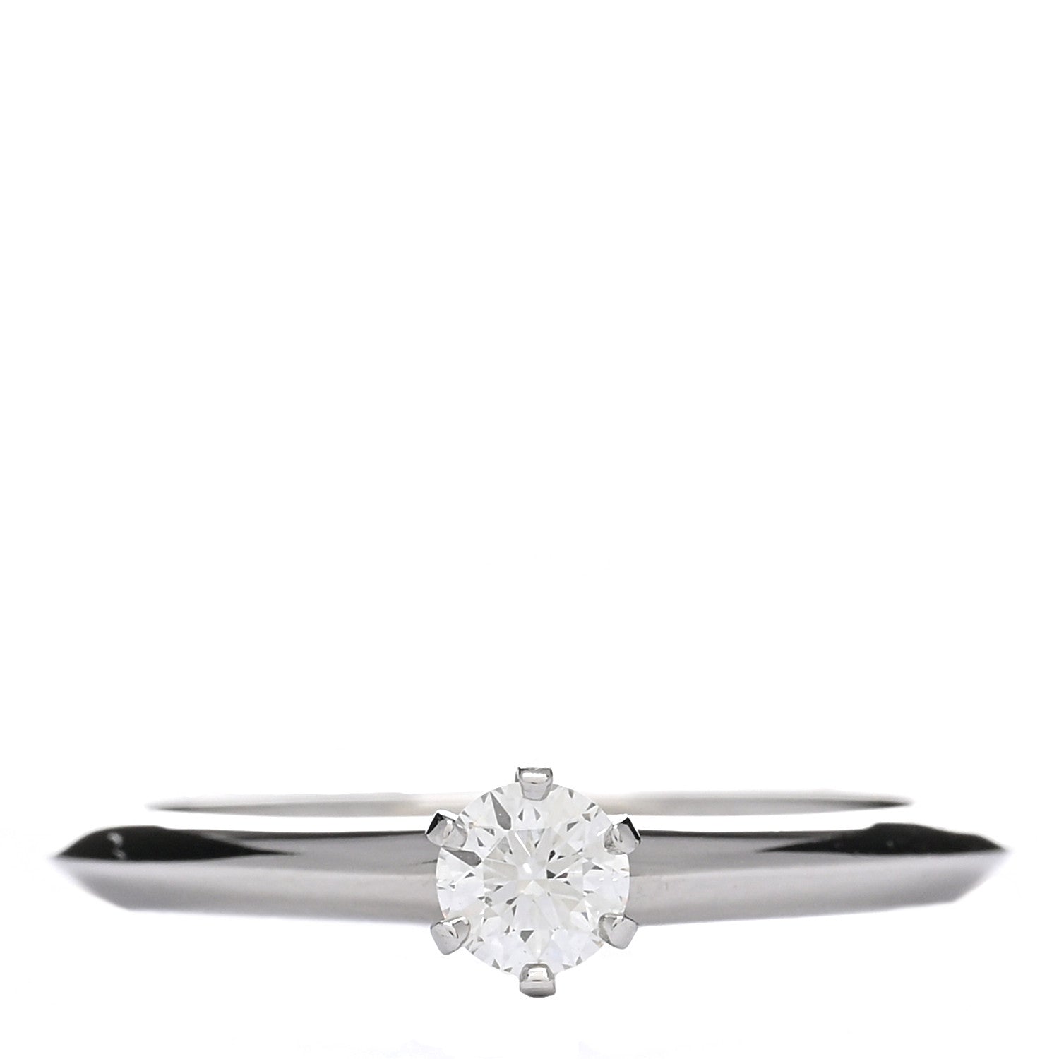 Tiffany Platinum Diamond .24ct Solitaire Engagement Ring 52 6 1 of 4