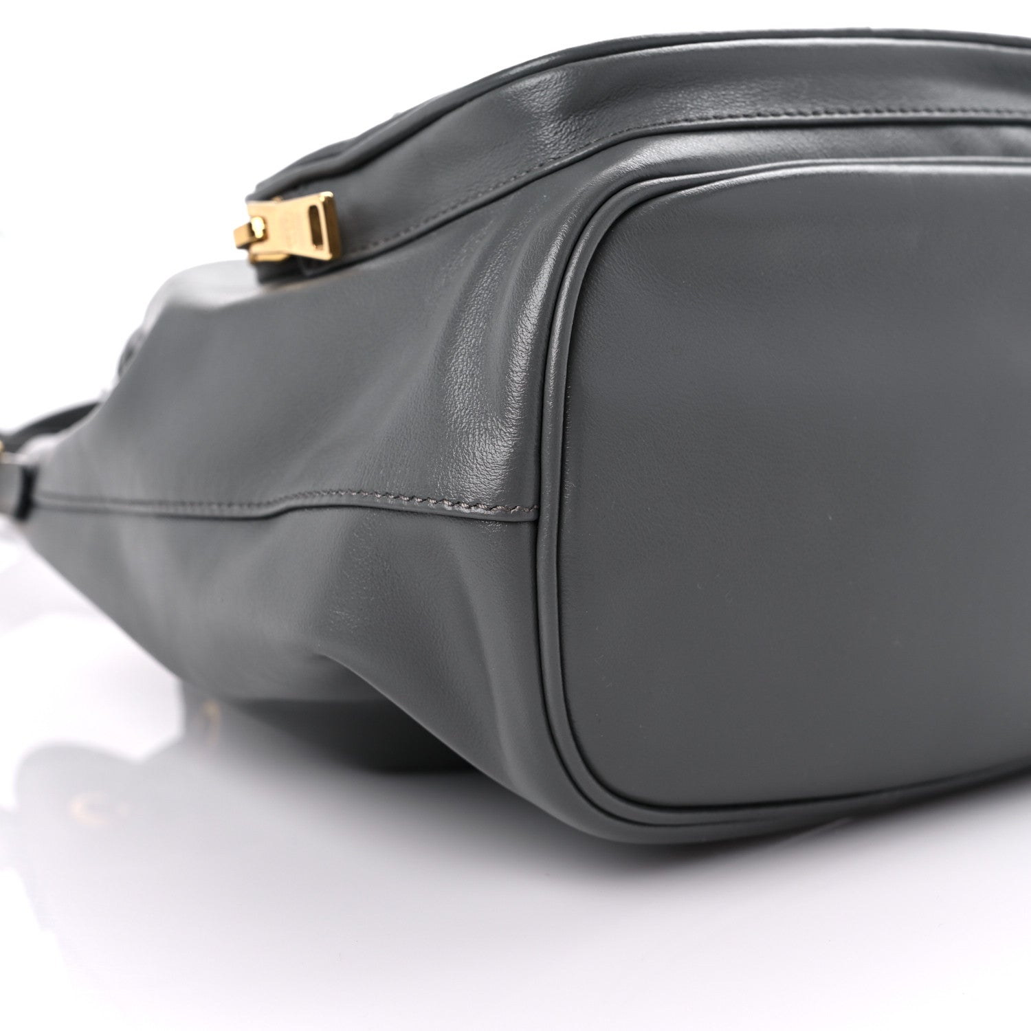 Prada Light Calfskin Saffiano Mini Bucket Crossbody Bag Marmo 7 of 8