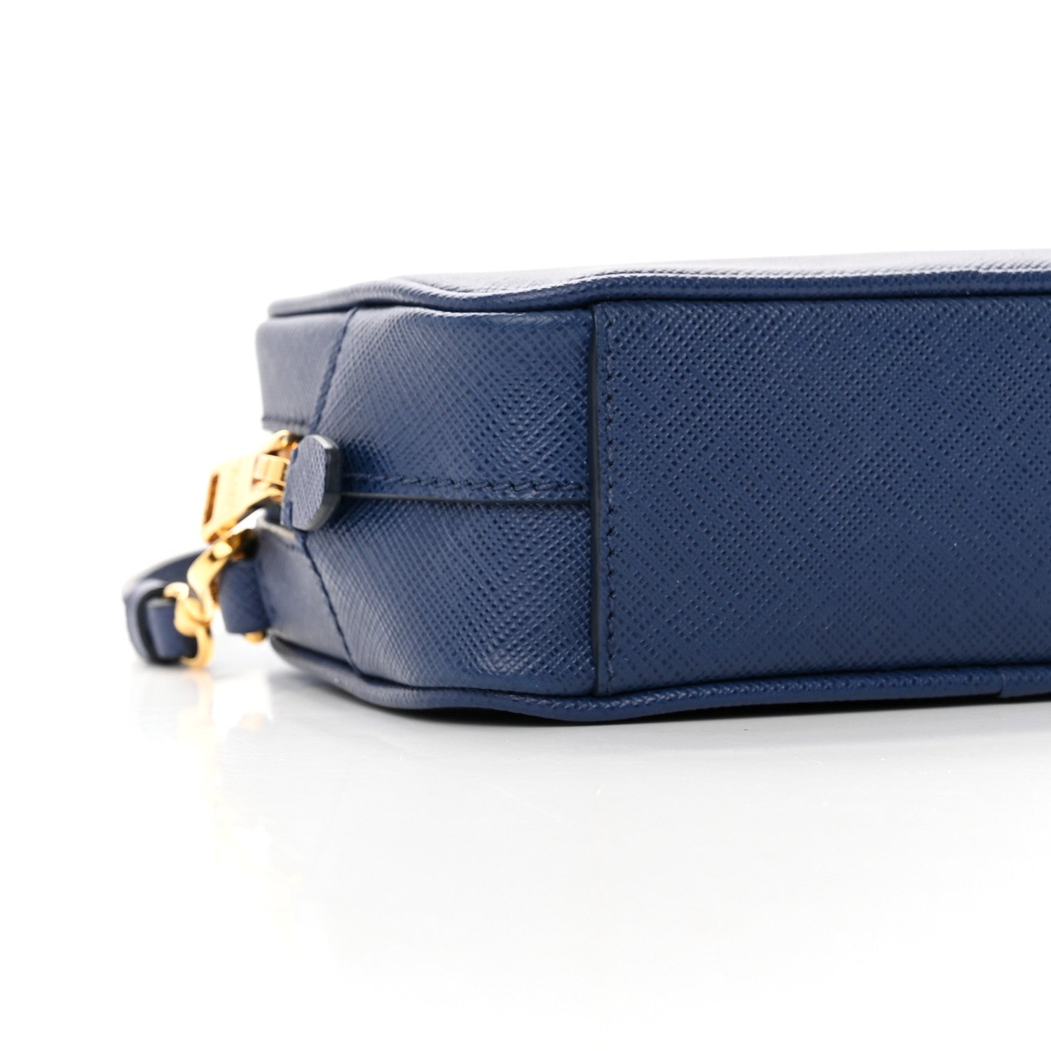 Prada Saffiano Mini Camera Crossbody Bag Azzurro 9 of 12