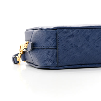 Prada Saffiano Mini Camera Crossbody Bag Azzurro 9 of 12