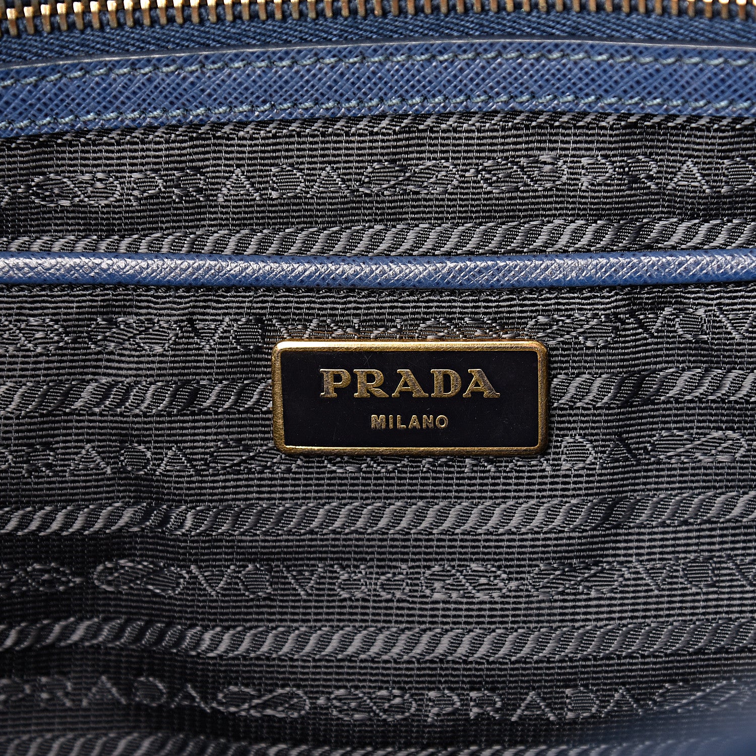 Prada Saffiano Lux Medium Tote Bluette 8 of 18