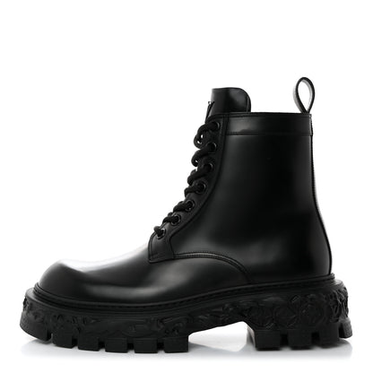 Louis Vuitton Calfskin Baroque Flat Ranger Boots 11 Black 1 of 8