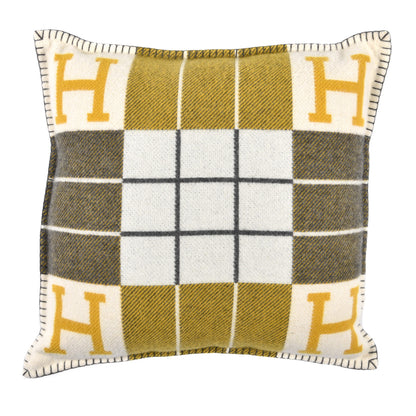 Hermes Wool Cashmere Avalon III Pillow PM Gris Soleil 1 of 3