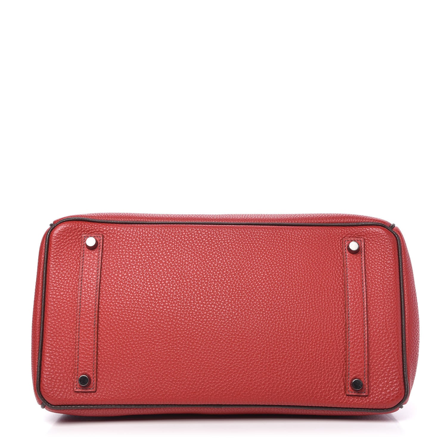 Hermes Togo Bi Color Horseshoe Birkin 35 Rouge Garance Chocolate 6 of 33
