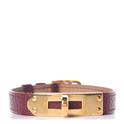Hermes Stainless Steel Chevre de Coromandel 20mm Kelly Cadena Quartz Watch Rouge H 1 of 5