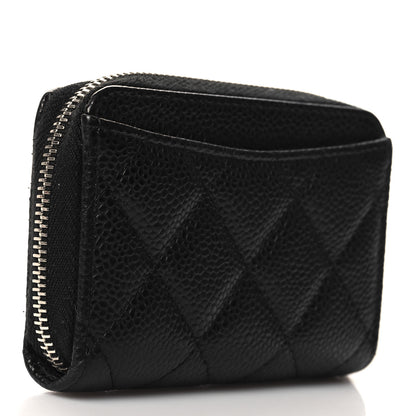 Chanel Caviar Quilted Zip Coin Purse Black 3 of 8
