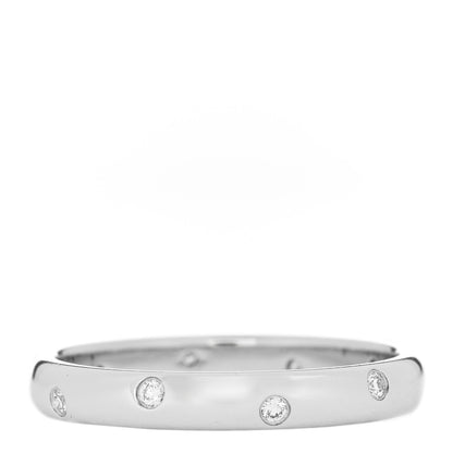 Tiffany Platinum Diamond 3mm Etoile Band Ring 56 7.5 3 of 4