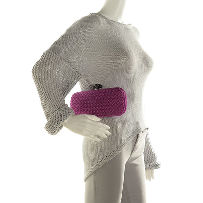Bottega Veneta Silk Faille Intrecciato Knot Clutch 2 of 7