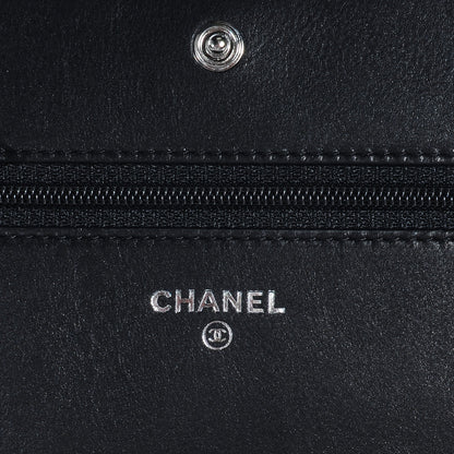Chanel Lambskin Quilted Boy Wallet On Chain WOC So Black 6 of 8