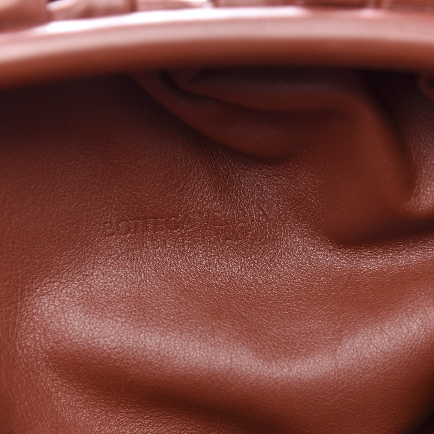 Smooth Butter Calf The Pouch Oversized Clutch Rust