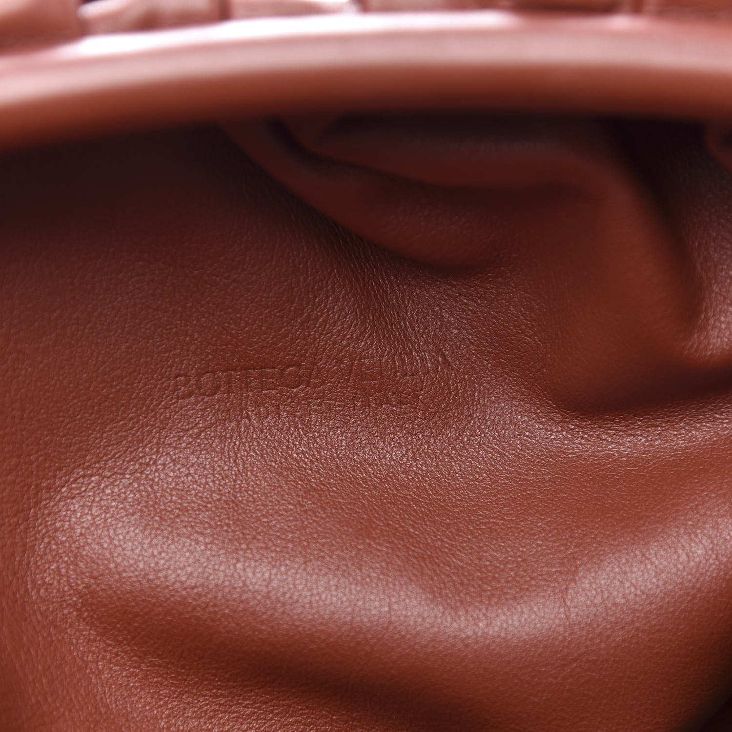 Bottega Veneta Smooth Butter Calf The Pouch Oversized Clutch Rust 9 of 10
