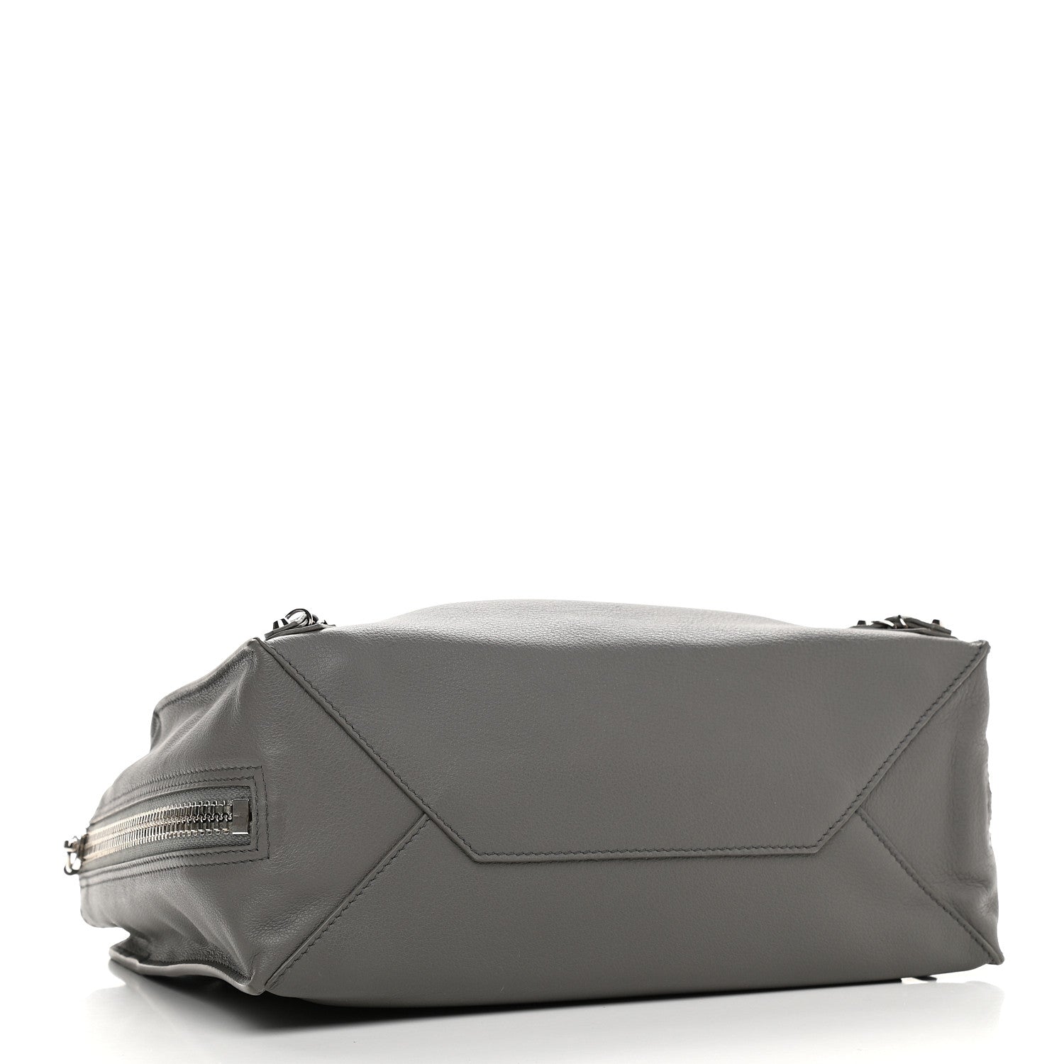Balenciaga Veau Papier A6 Zip Around Tote Gris Acier 4 of 9