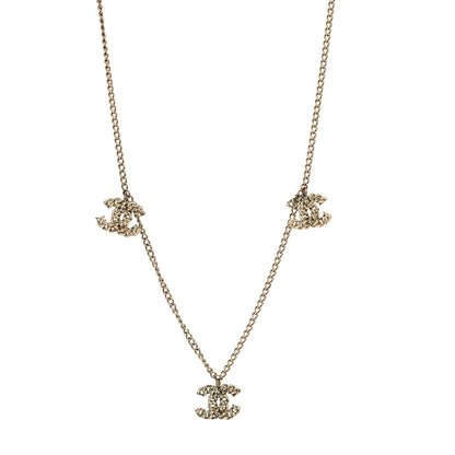 Chanel Metal CC Charm Necklace Gold 1 of 4