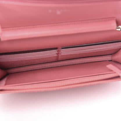 Chanel Lambskin Quilted Wallet On Chain WOC Pink 5 of 15