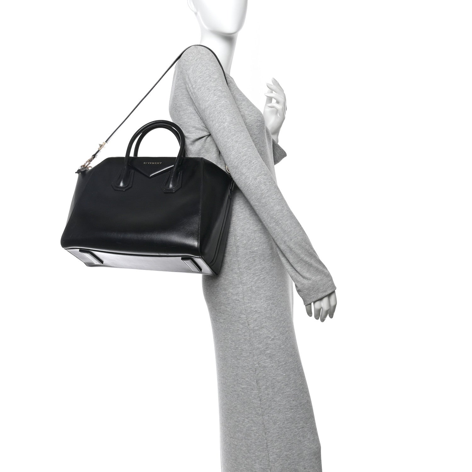 Givenchy Shiny Lord Calfskin Medium Antigona Black 2 of 10