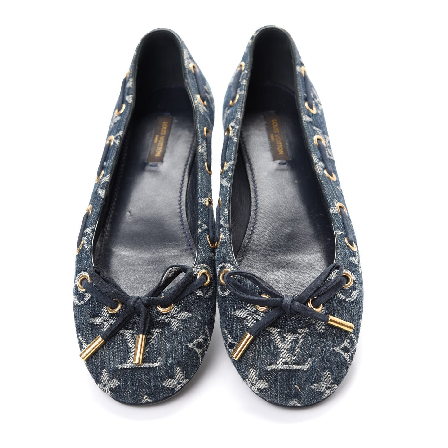 Monogram Denim Oasis Ballerina Flats 37.5 Blue