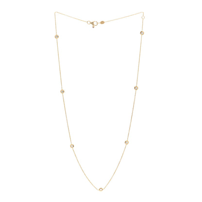 Roberto Coin 18K Yellow Gold Diamond .35ctw Diamonds By The Inch Seven Station Necklace 3 of 4