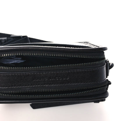 Marc Jacobs Calfskin Straw Small The Woven Snapshot DTM Camera Bag Black 5 of 9