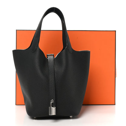 Hermes Taurillon Clemence Picotin Lock 18 PM Black 11 of 11