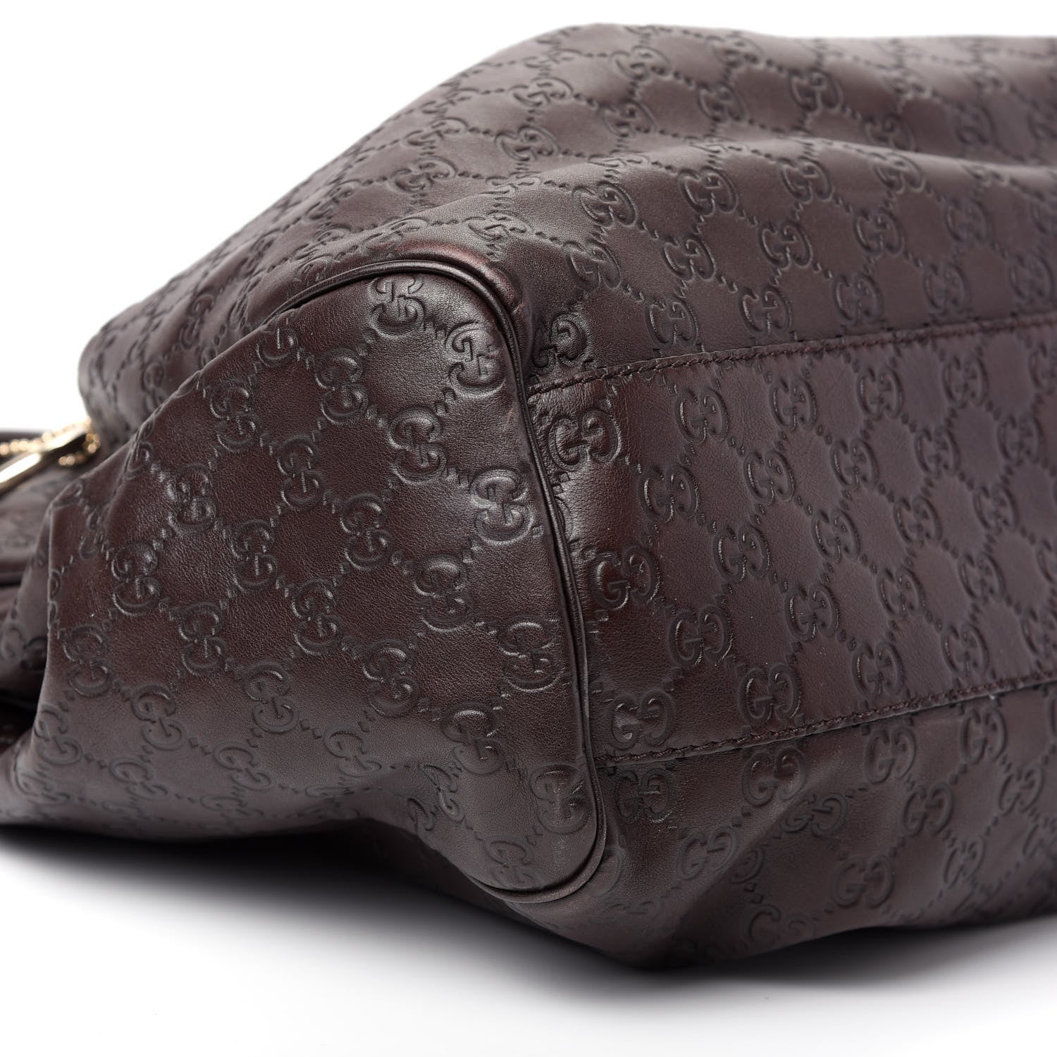 Gucci Guccissima Signature Large Sukey Tote Chocolate 6 of 9
