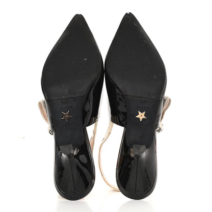 Christian Dior Patent Ribbon J'Adior Slingback 65mm Pumps 37.5 Black 5 of 10